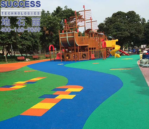 广州市儿童公园地坪施工图片