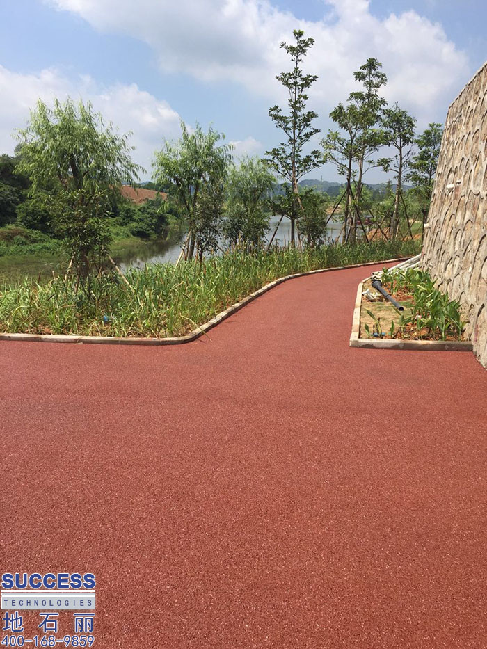 广州地石丽惠州双壁湾环湖绿道透水地坪项目